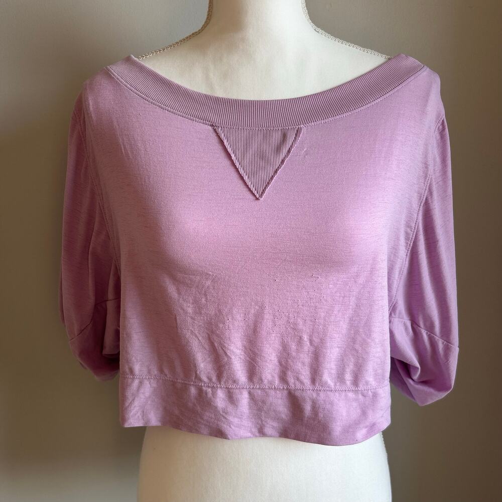 Free People Movement Purple T-Shirt Flowy Oversized Workout Top Size XS